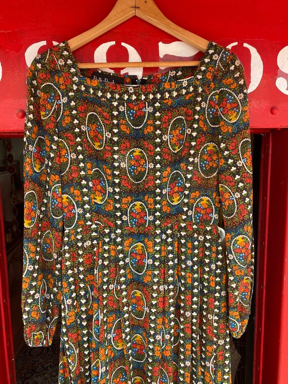 Vintage Polly Peck by Sybil Zelker Floral Dress Gem