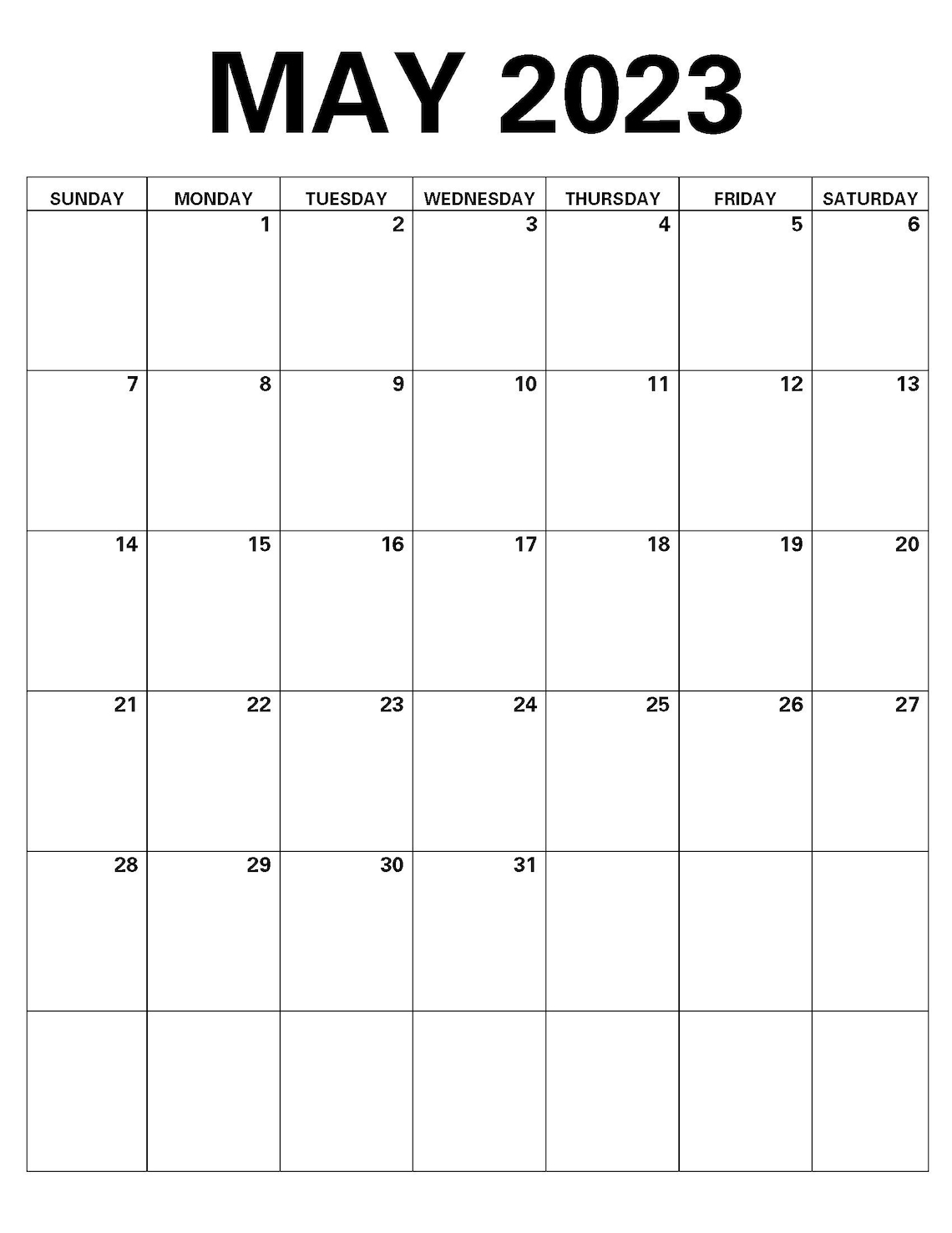 15 Month Calendar May 2023july 2024 Printable Instant Downloadable