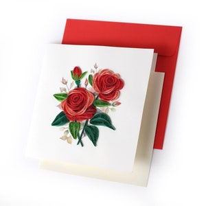 Grußkarte 'Rosenbouquet'