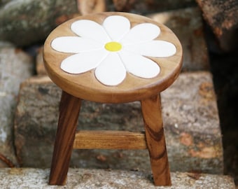 Hocker mit Motiv 'Blume'