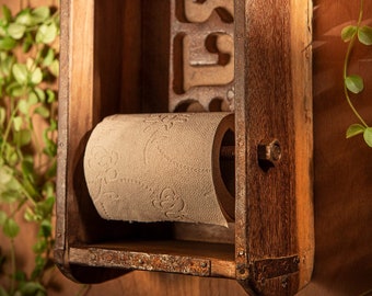 Brick-shaped toilet paper holder