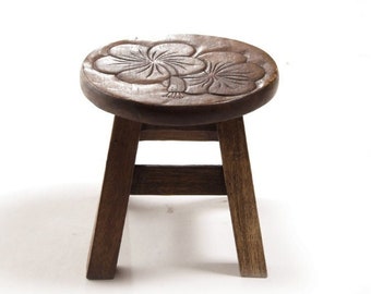 Hocker mit Motiv 'Flower'