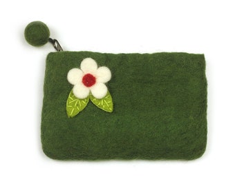 Filz-Etui mit Blume