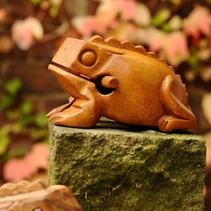Sound frog made of 'Albesia' wood image 1
