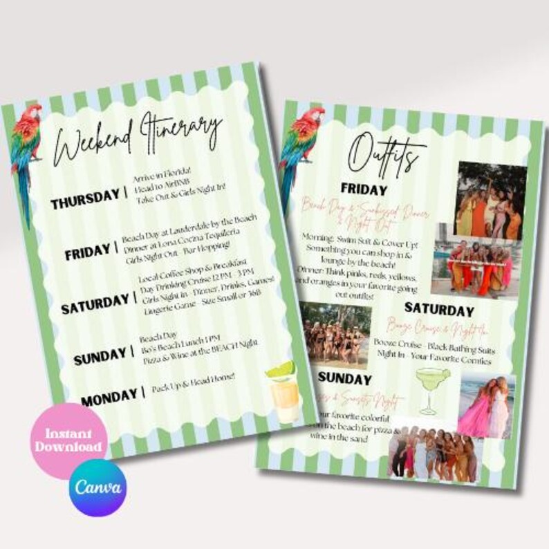 Margarita -veil Bachelorette Invitation & Itinerary - Digital Download ...
