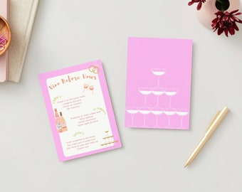 Invito all'addio al nubilato "Vino Before Vows"