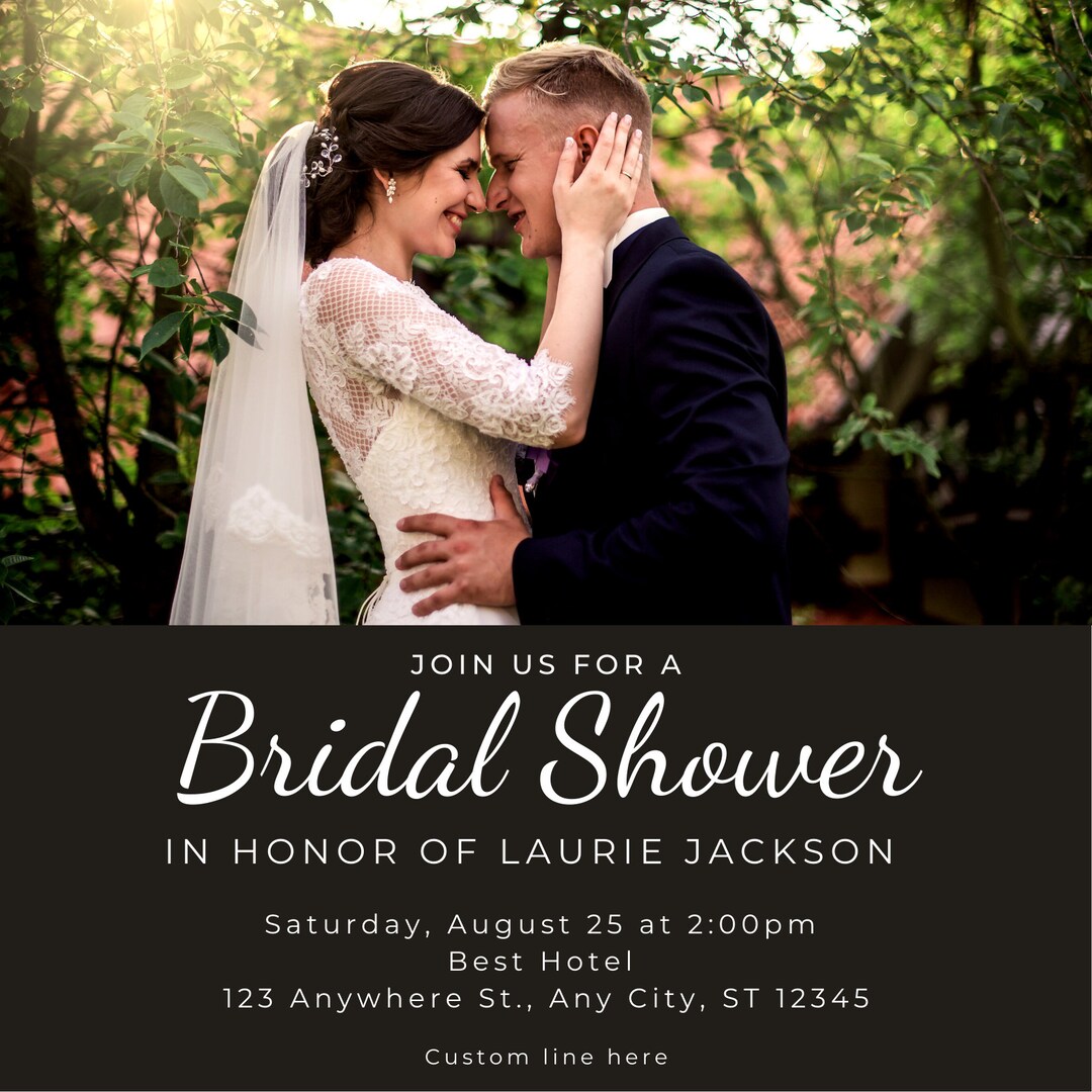 Shower Invitation Bridal Shower Invite, Wedding Shower, Digital