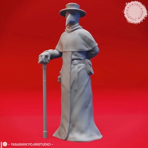 Dungeons & Dragons Figurine | Plague Doctor Miniature | D and D | Roleplaying Figure | DnD | RPG | Unpainted Miniatures | Ready to paint