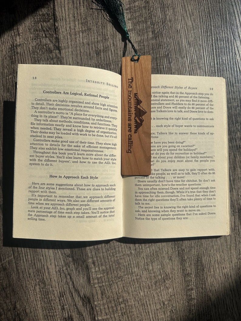 Laser Engraved Wooden Bookmark | Bookworm Gift - Etsy