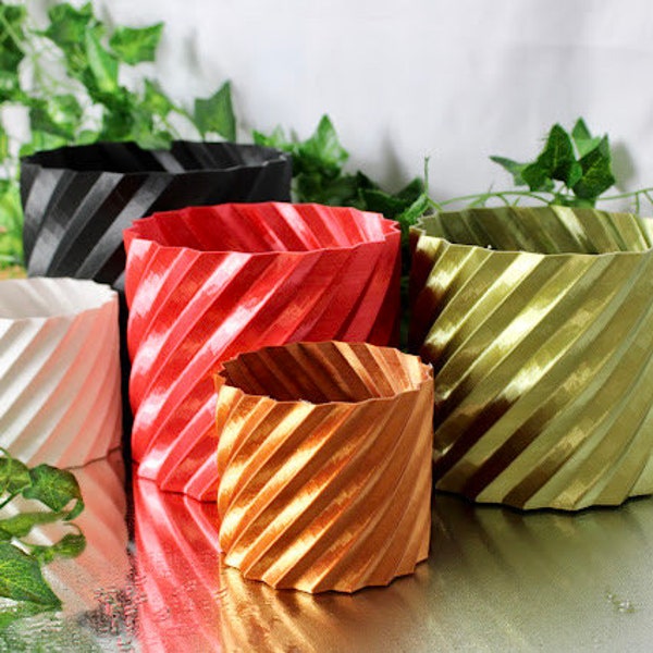 3D printed plant pot | Modern home decor | decorative planter shiney finish | housewarming gift | indoor planter | plastic plant vase