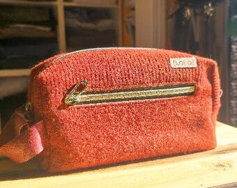 Small Wool Toiletry Dopp Project Bags