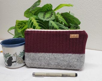 Wool zipper bag