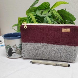 Bolsa de lana con cremallera