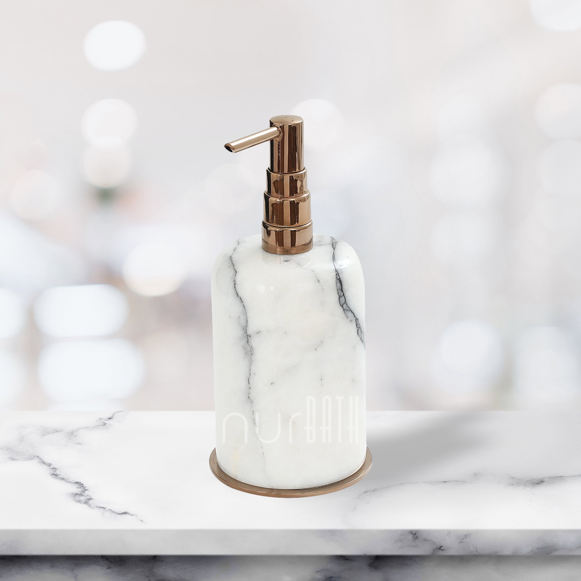 White Marble Dish Soap and Lotion Tray - Hudson Grace