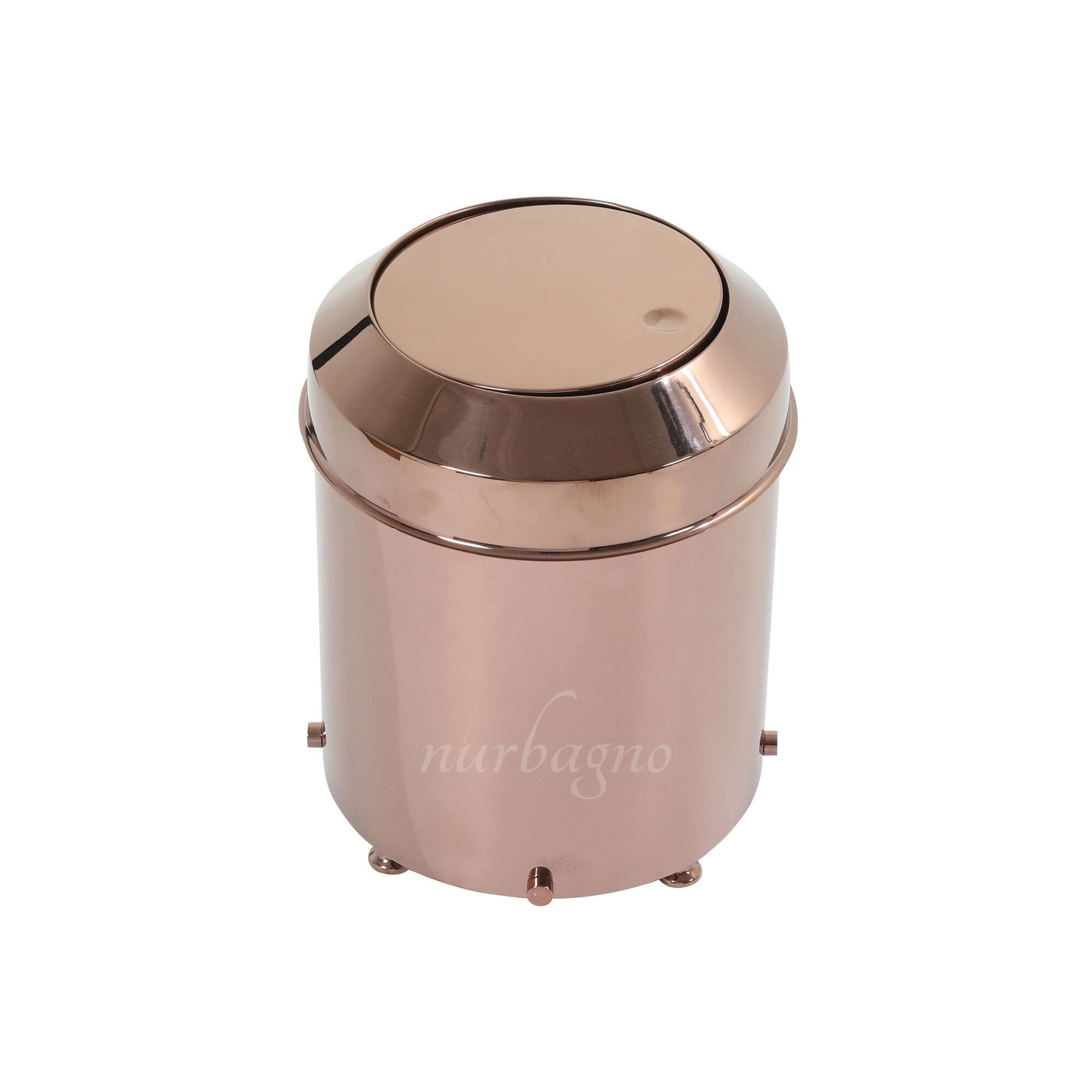 Bathroom Waste Bin With Lid Gold Bathroom Trash Can Solid Etsy