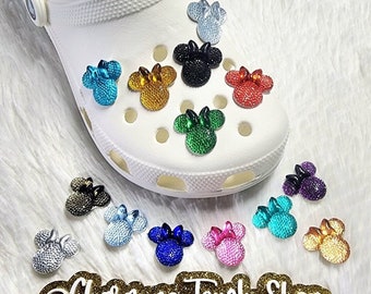 Mouse Ears Rhinestone Shoe Charms