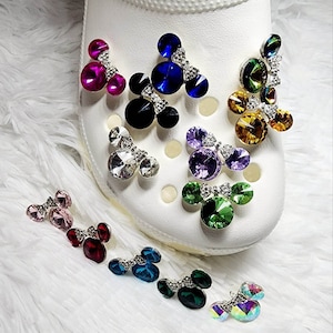 Mouse Ears Rhinestone Shoe Charms