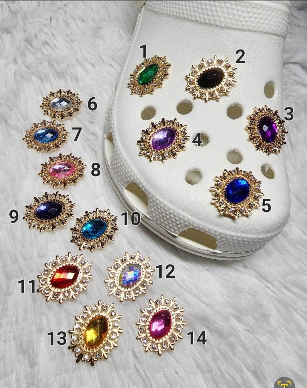 Mouse Ears Rhinestone Shoe Charms