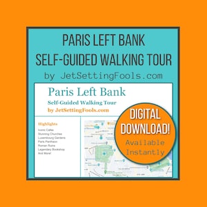 Visite à pied de Paris sur la rive gauche avec carte et liens vers des cartes, comprenant les principaux sites touristiques, les trésors cachés et des conseils culinaires