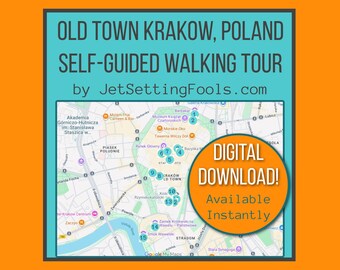 Krakow Old Town Walking Tour with Map and Map Links featuring Top Sights, Hidden Gems