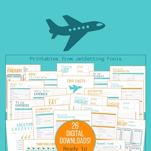 Travel Planner Printables: Vacation Budget, Trip Itinerary, Packing Checklist and More image 5