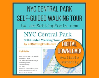NYC Central Park Walking Tour with Map and Map Links featuring Top Sights, Hidden Gems and Food Tips