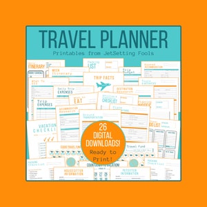 Travel Planner Printables: Vacation Budget, Trip Itinerary, Packing Checklist and More image 1