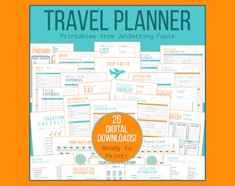 Travel Planner Printables: Vacation Budget, Trip Itinerary, Packing Checklist and More!