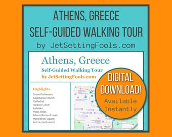 Athens City Center Walking Tour with Map and Map Links featuring Top Sights and Hidden Gems