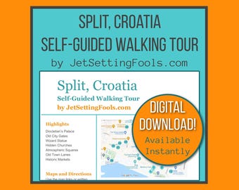 Split Walking Tour with Map and Map Links featuring Top Sights and Hidden Gems
