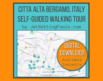 Bergamo Citta Alta Walking Tour with Map and Map Links featuring Top Sights and Hidden Gems