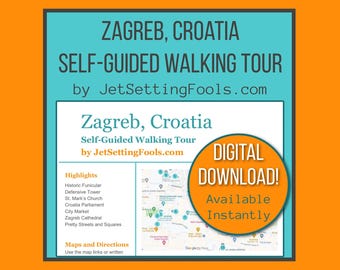 Old Town Zagreb Walking Tour with Map and Map Links featuring Top Sights and Hidden Gems