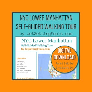 NYC Manhattan Stadtrundgang mit Karte und Kartenlinks mit Top-Sehenswürdigkeiten, versteckten Schätzen und Essenstipps