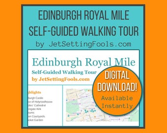 Edinburgh Royal Mile-wandeltocht met kaart- en kaartlinks met topbezienswaardigheden en verborgen juweeltjes