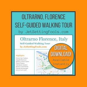 Visite à pied du district d'Oltrarno à Florence, en Italie avec carte et liens vers des cartes présentant les principaux sites touristiques, des trésors cachés et des conseils culinaires