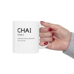 Chai Mug perfetto per gli amanti di Chai 11oz Nero / Desi, Indiano, Pakistano, Punjabi, Urdu / Tutti gli amanti di Chai immagine 6