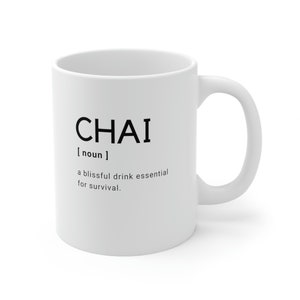 Chai Mug perfetto per gli amanti di Chai 11oz Nero / Desi, Indiano, Pakistano, Punjabi, Urdu / Tutti gli amanti di Chai immagine 3