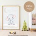 Printable Elephant Nursery Wall Art. Digital Nursery Print, Kids Wall ...
