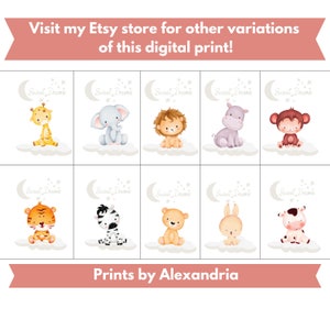 Printable Giraffe Nursery Wall Art. Digital Nursery Print - Etsy