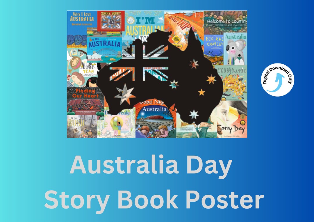 Australia Day Story Book Poster Book Week Australia Day Etsy