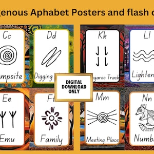 Cartes flash et affiches de l'alphabet autochtone, Symboles autochtones, Ressources pédagogiques autochtones, Cartes flash autochtones imprimables, ABC