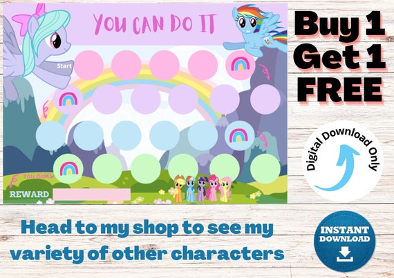 My Little Pony Reward Chart Potty/toileting Chart - Etsy