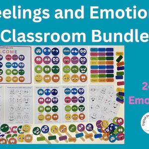 Paquete de aula de sentimientos y emociones, Recursos de emociones imprimibles para la escuela y la guardería, Sentimientos y caras de emociones de los niños imprimibles