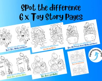 Spot the differences activity page, spot the difference, spot the difference printable, Birthday printable activity, home school activity