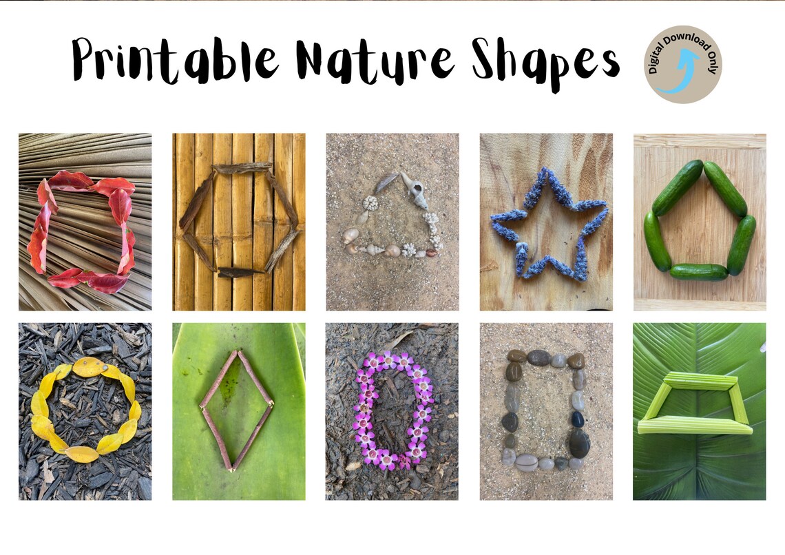 Nature Shapes Printable Posters Nature Shapes Digital Download Nature Nature Shapes Printable Posters Nature Shapes Digital Download Nature