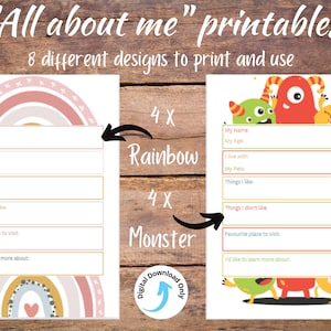 All about me printable, All about me worksheet, About me, Learning activities, Kid&#39;s activity, Fun activity, About me for students