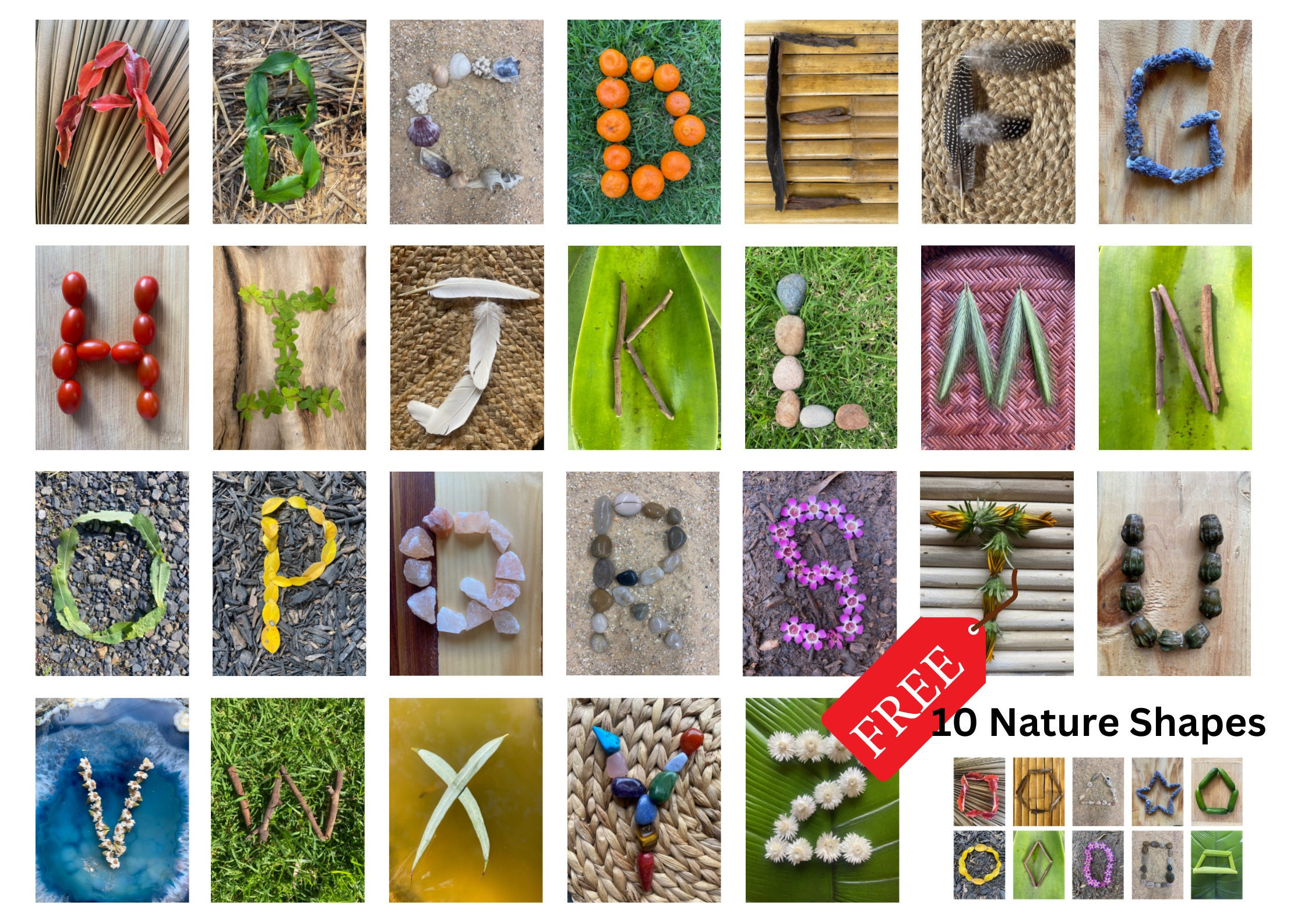 Alphabet Letters, Alphabet Posters, Natures, Alphabet, Natural, Nature