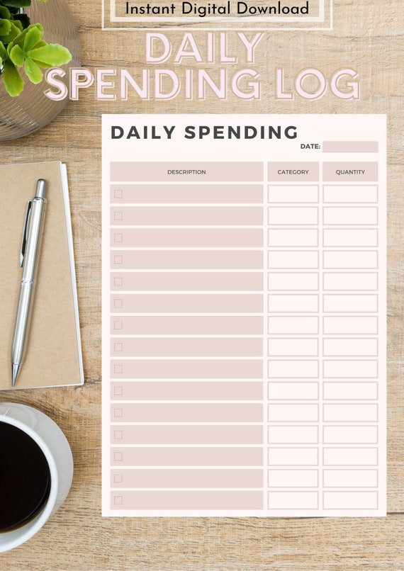 Daily Spending Tracker Spending Tracker Expense Tracker