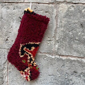 Vintage Stocking, Xmas Stocking, Rug Christmas Stocking, Christmas Stocking, Neutral Christmas Stocking, Family Christmas Stocking,