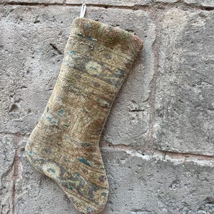 Vintage Stocking, Xmas Stocking, Christmas Stocking,  Christmas Decoration Gift, Boho Christmas Stocking, Family Christmas Stocking,